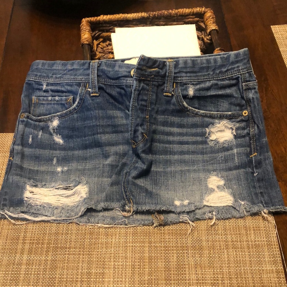 Distressed Abercrombie & Fitch Jean Skirt Size 2